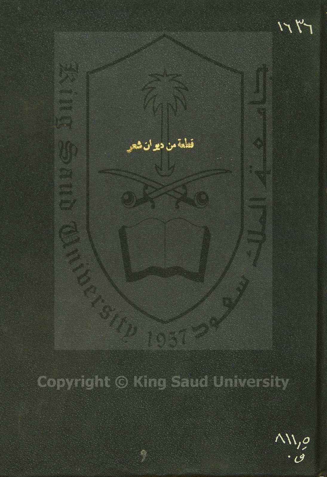 ديوان شعر ، قطعة منه 